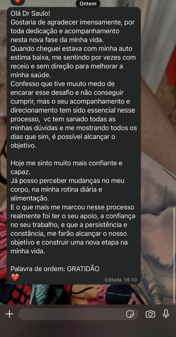 Depoimento Paciente