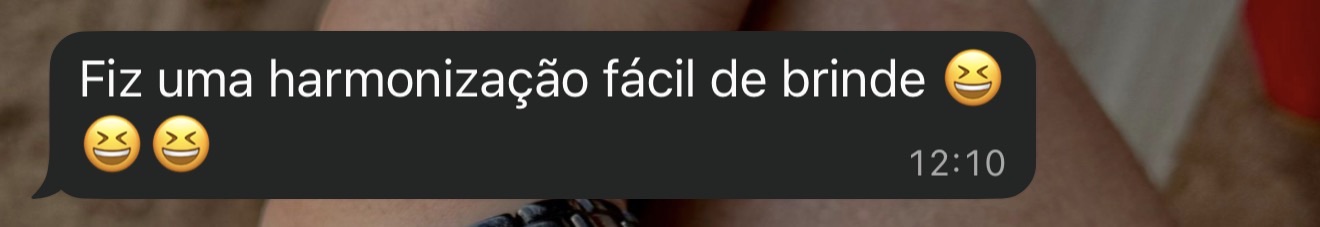 Fiz uma harmonização fácil de brinde 😆